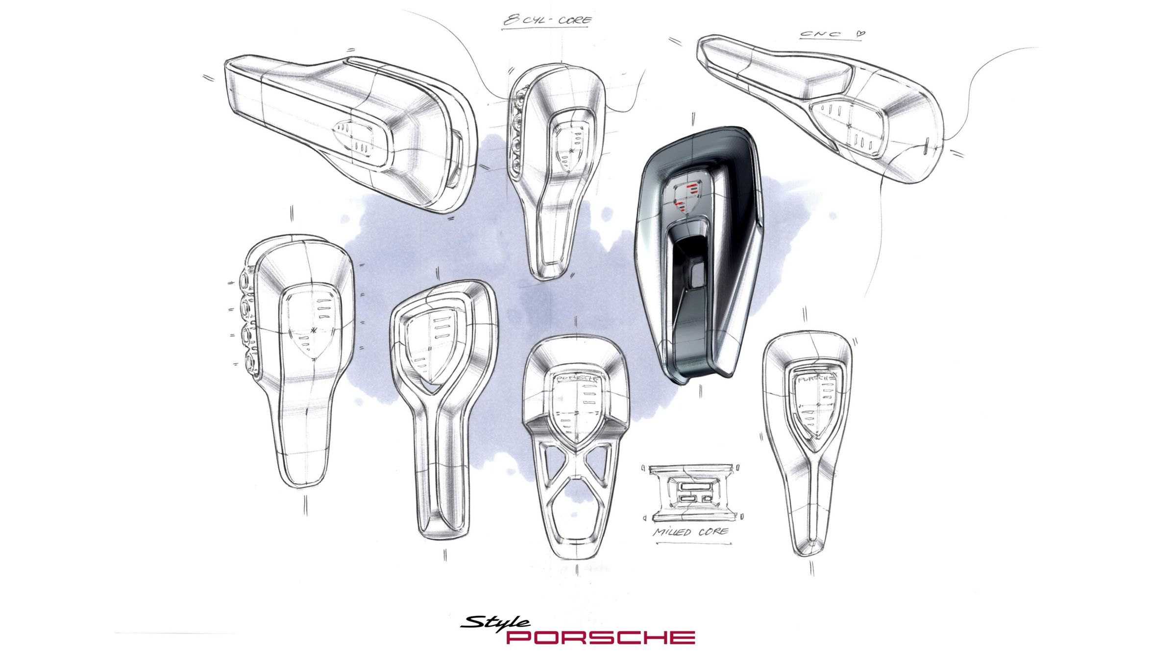 Sketch sheet of key and switch shapes